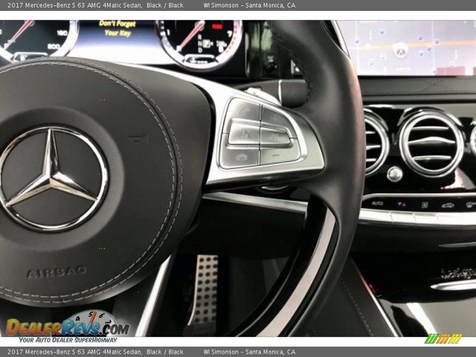 2017 Mercedes-Benz S 63 AMG 4Matic Sedan Black / Black Photo #18
