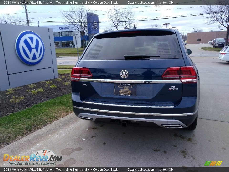 2019 Volkswagen Atlas SEL 4Motion Tourmaline Blue Metallic / Golden Oak/Black Photo #3