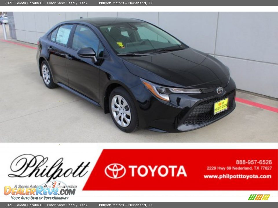 2020 Toyota Corolla LE Black Sand Pearl / Black Photo #1
