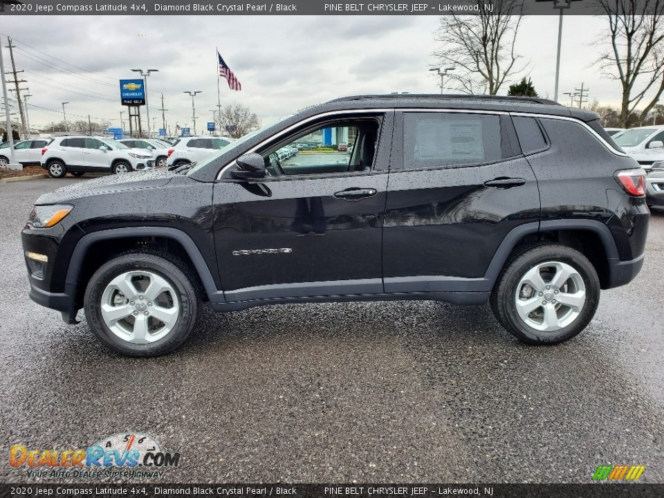 Diamond Black Crystal Pearl 2020 Jeep Compass Latitude 4x4 Photo #3