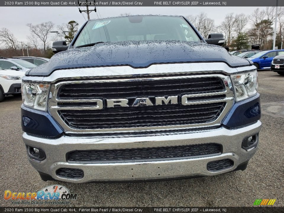2020 Ram 1500 Big Horn Quad Cab 4x4 Patriot Blue Pearl / Black/Diesel Gray Photo #2
