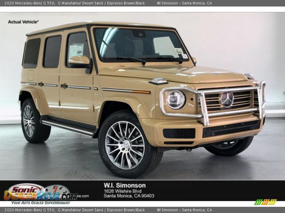 2020 Mercedes-Benz G 550 G Manufaktur Desert Sand / Espresso Brown/Black Photo #1