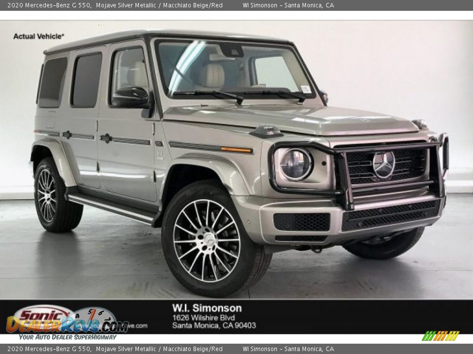 2020 Mercedes-Benz G 550 Mojave Silver Metallic / Macchiato Beige/Red Photo #1