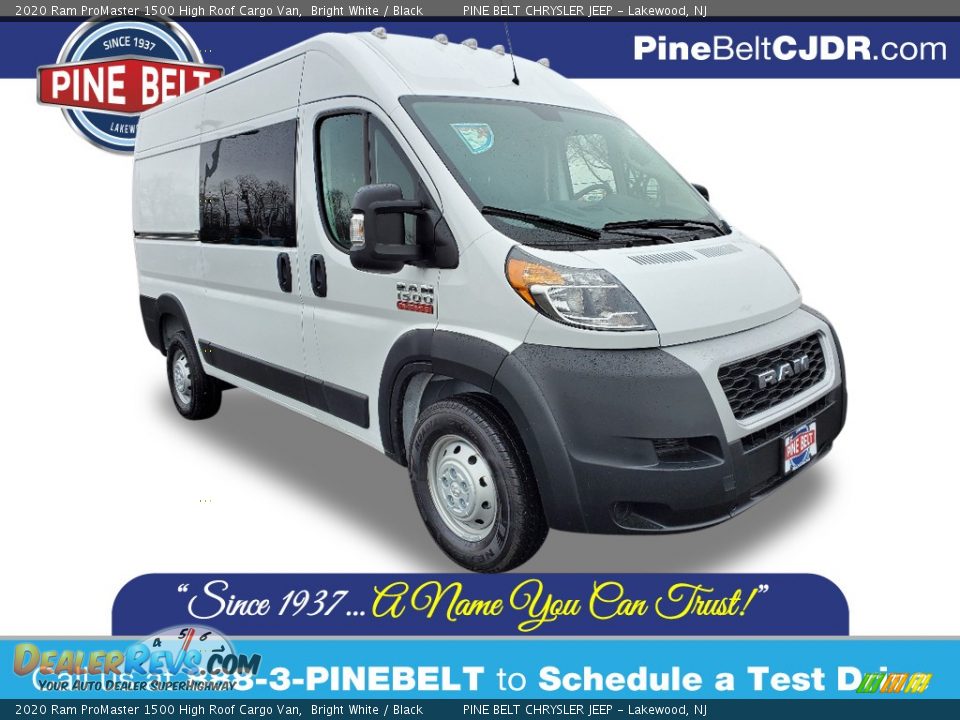 2020 Ram ProMaster 1500 High Roof Cargo Van Bright White / Black Photo #1