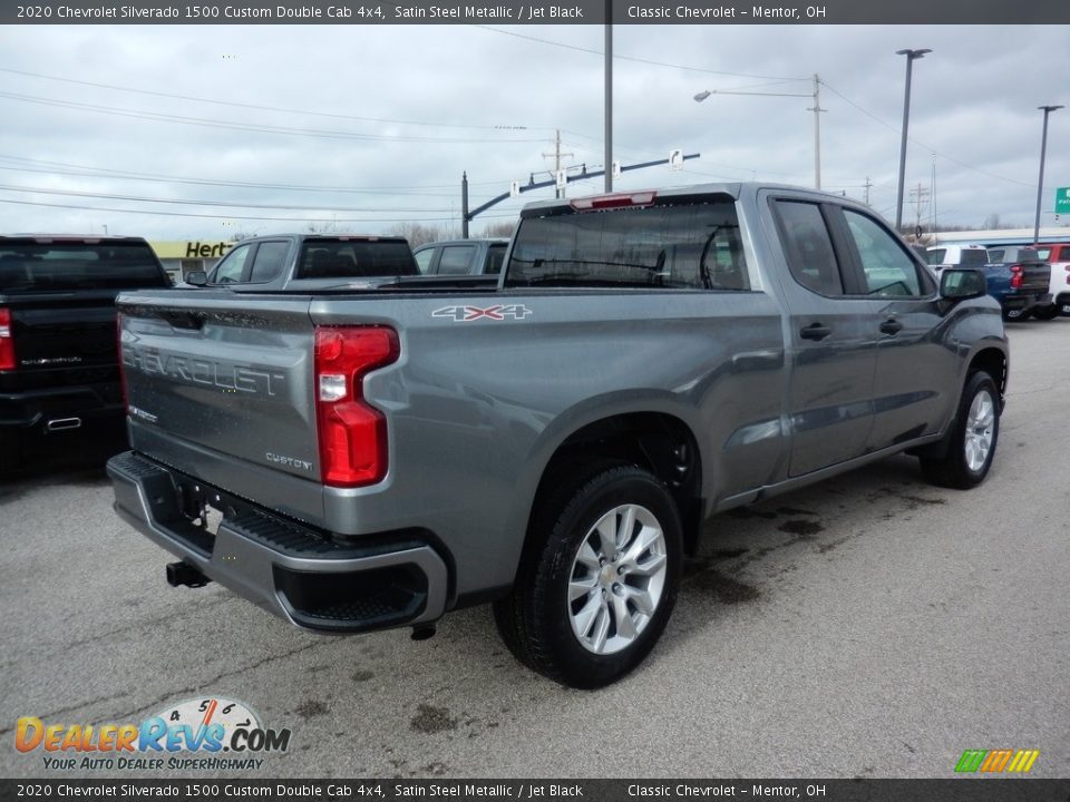 2020 Chevrolet Silverado 1500 Custom Double Cab 4x4 Satin Steel Metallic / Jet Black Photo #4