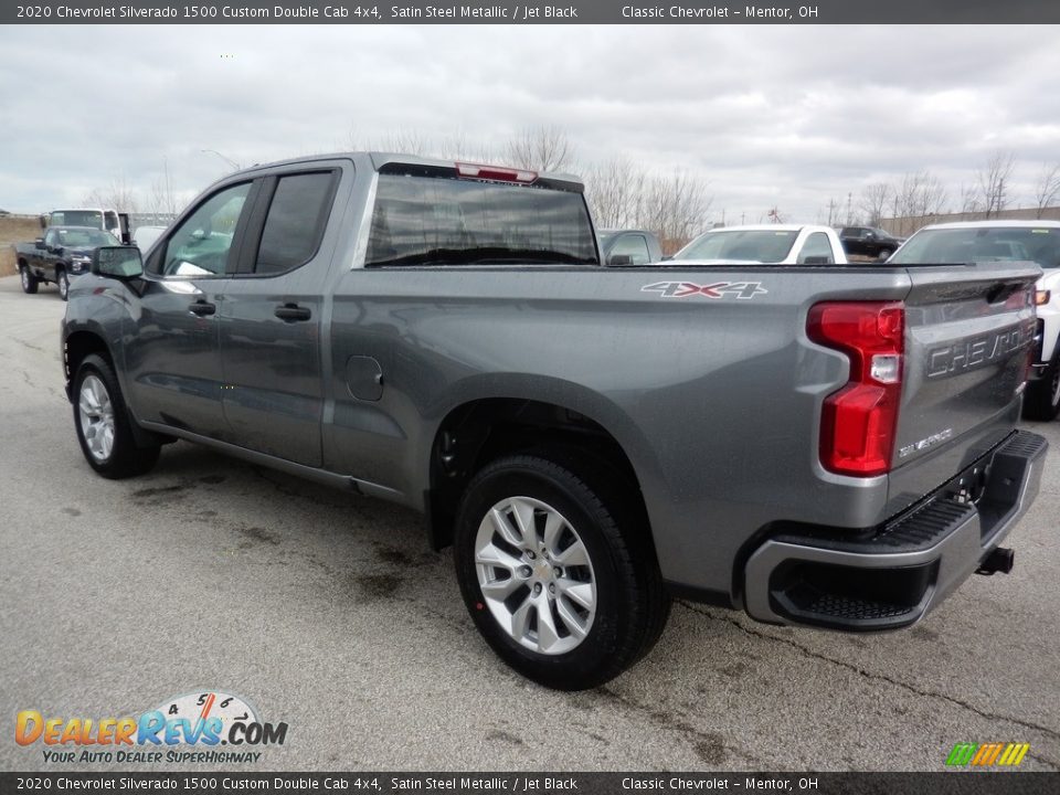2020 Chevrolet Silverado 1500 Custom Double Cab 4x4 Satin Steel Metallic / Jet Black Photo #5