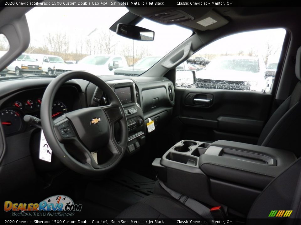 2020 Chevrolet Silverado 1500 Custom Double Cab 4x4 Satin Steel Metallic / Jet Black Photo #7