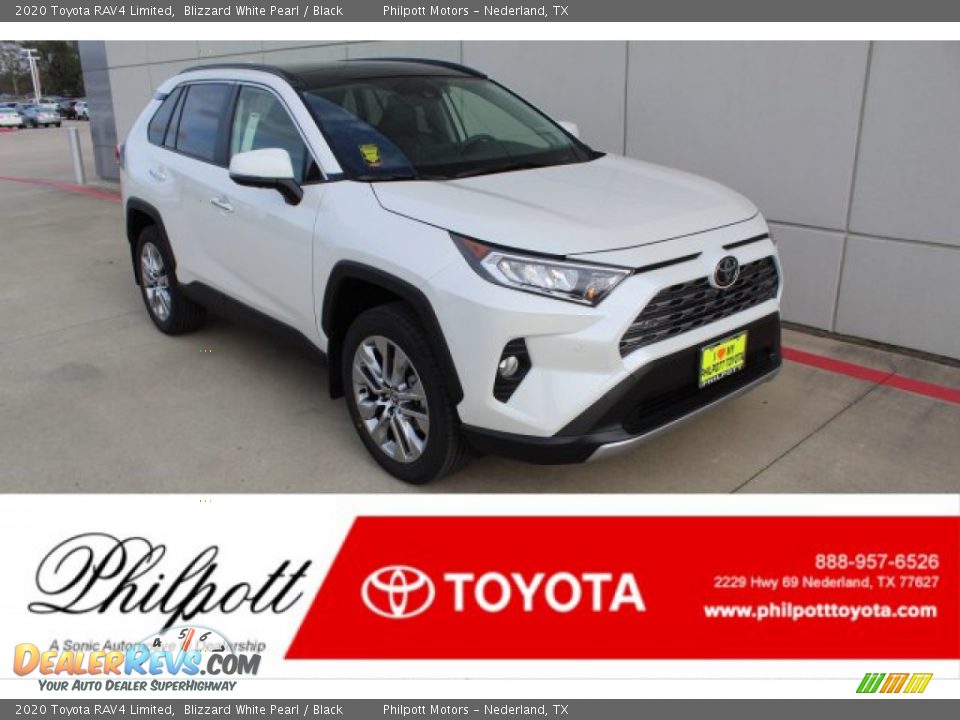 2020 Toyota RAV4 Limited Blizzard White Pearl / Black Photo #1