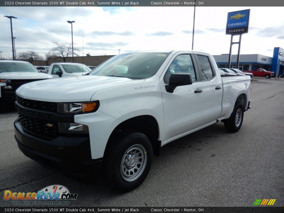 2020 Chevrolet Silverado 1500 WT Double Cab 4x4 Summit White / Jet Black Photo #1