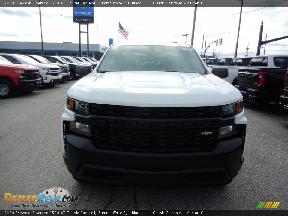 2020 Chevrolet Silverado 1500 WT Double Cab 4x4 Summit White / Jet Black Photo #2