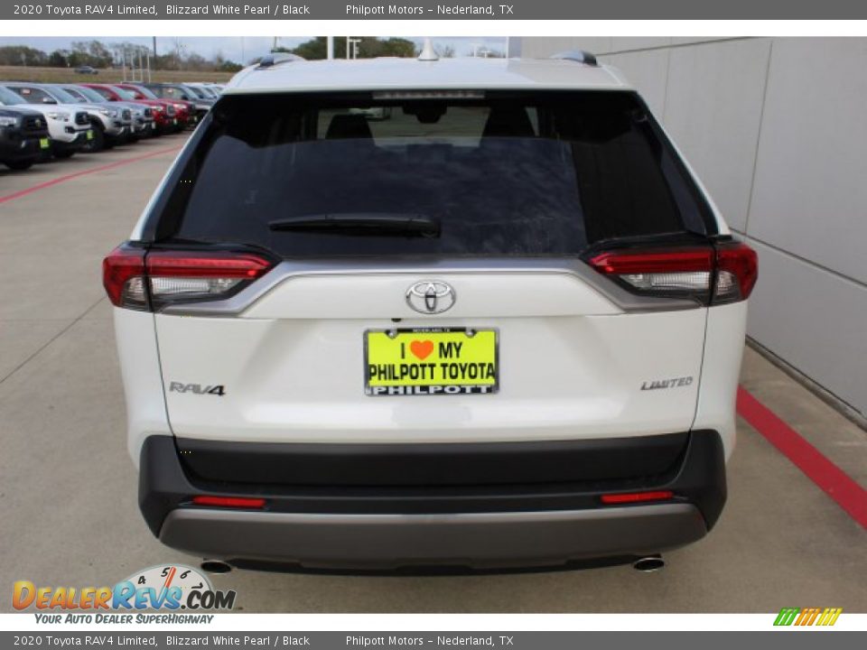 2020 Toyota RAV4 Limited Blizzard White Pearl / Black Photo #7