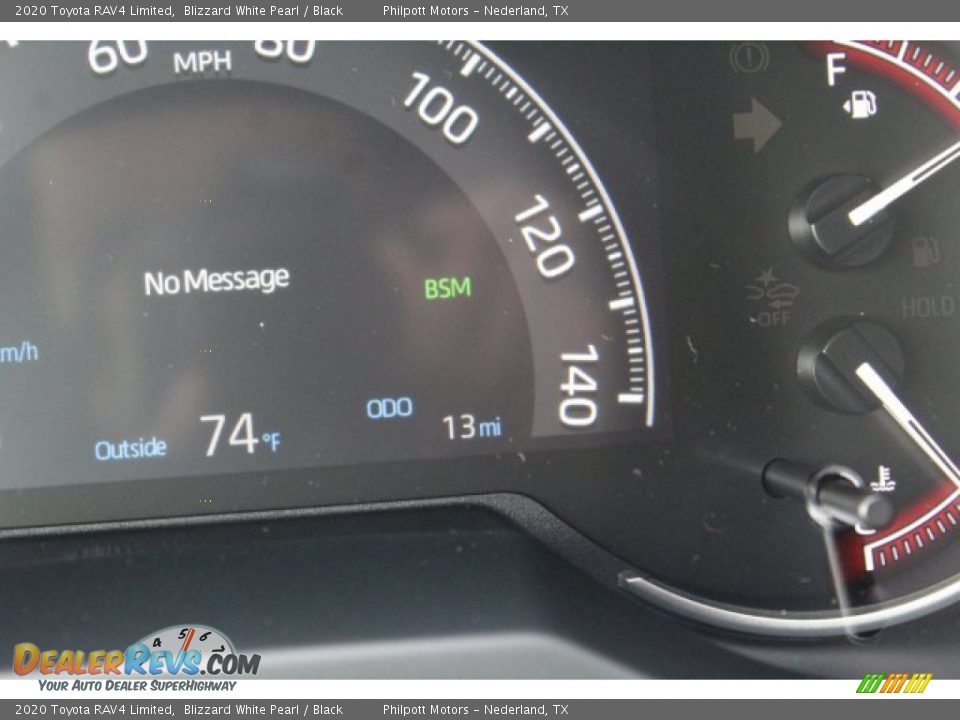 2020 Toyota RAV4 Limited Blizzard White Pearl / Black Photo #14