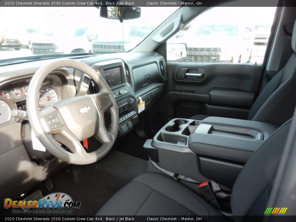 2020 Chevrolet Silverado 1500 Custom Crew Cab 4x4 Black / Jet Black Photo #7