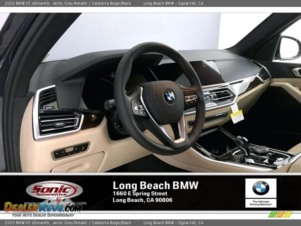 2020 BMW X5 sDrive40i Arctic Grey Metallic / Canberra Beige/Black Photo #4