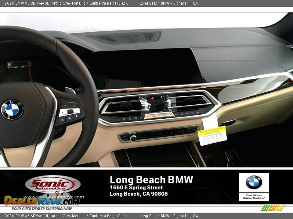 2020 BMW X5 sDrive40i Arctic Grey Metallic / Canberra Beige/Black Photo #5