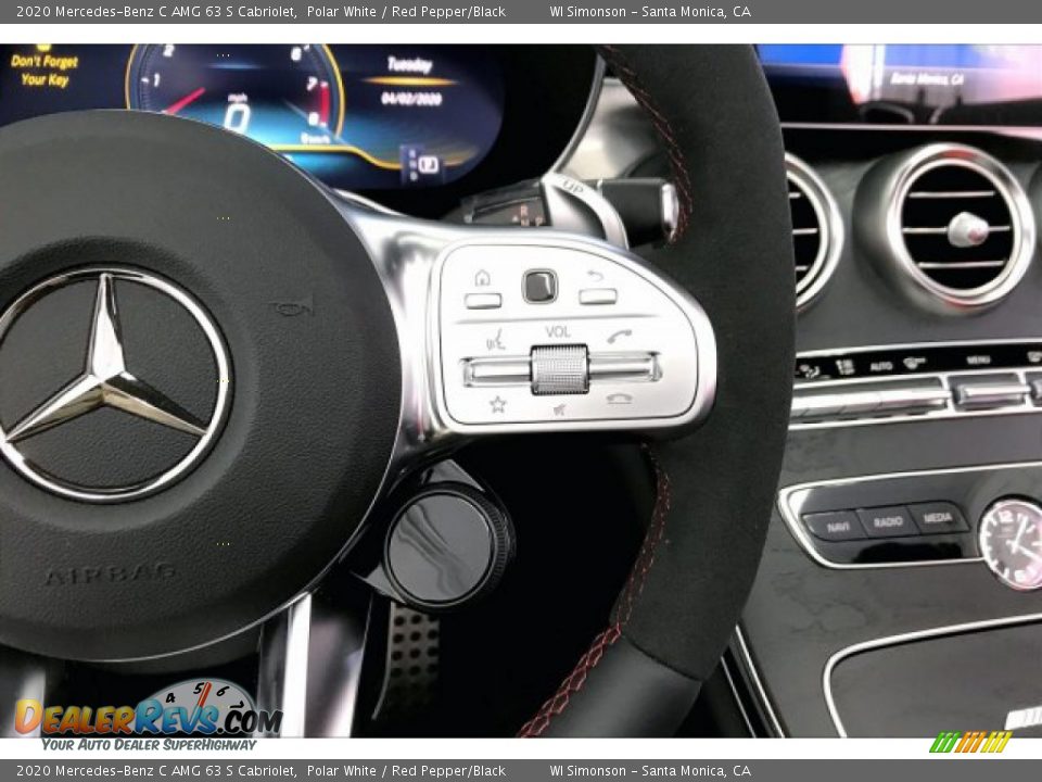 2020 Mercedes-Benz C AMG 63 S Cabriolet Steering Wheel Photo #19