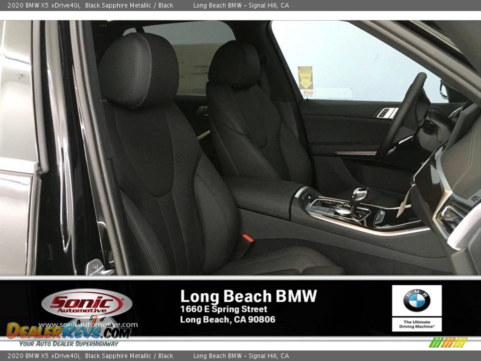 2020 BMW X5 xDrive40i Black Sapphire Metallic / Black Photo #7