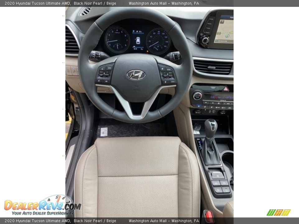 2020 Hyundai Tucson Ultimate AWD Black Noir Pearl / Beige Photo #13