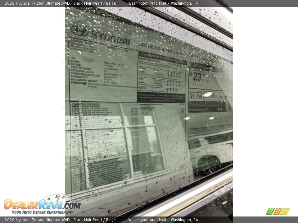2020 Hyundai Tucson Ultimate AWD Black Noir Pearl / Beige Photo #15