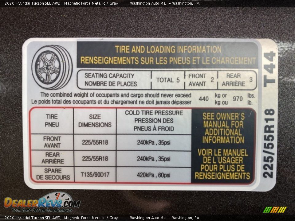 2020 Hyundai Tucson SEL AWD Magnetic Force Metallic / Gray Photo #8