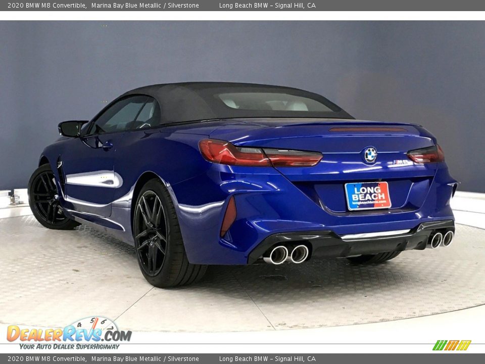 2020 BMW M8 Convertible Marina Bay Blue Metallic / Silverstone Photo #2