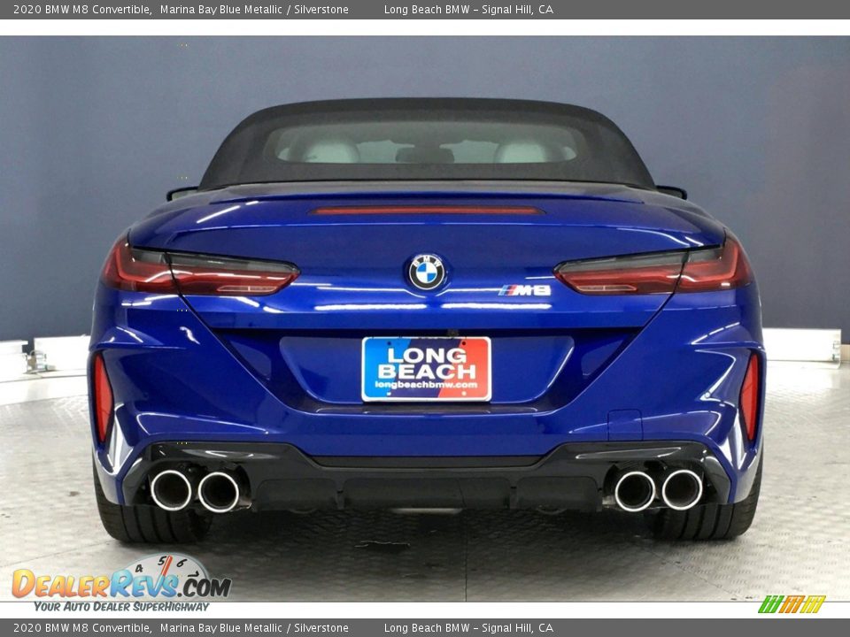 2020 BMW M8 Convertible Marina Bay Blue Metallic / Silverstone Photo #3