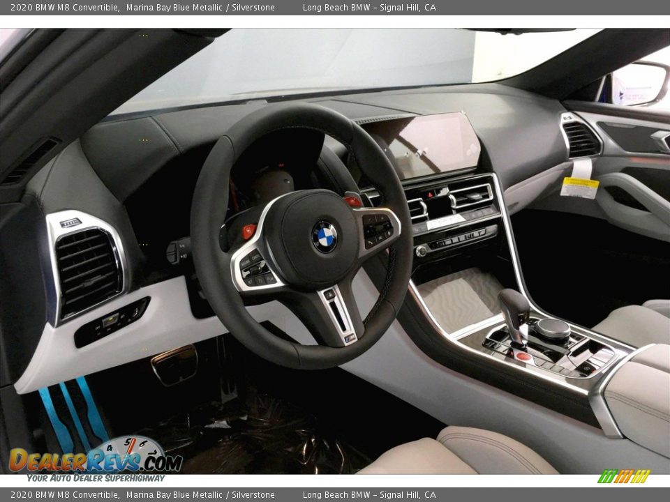 2020 BMW M8 Convertible Marina Bay Blue Metallic / Silverstone Photo #4