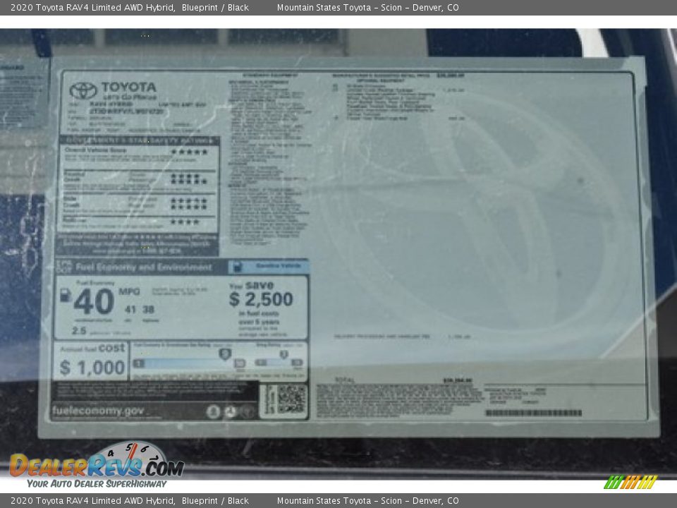 2020 Toyota RAV4 Limited AWD Hybrid Blueprint / Black Photo #11