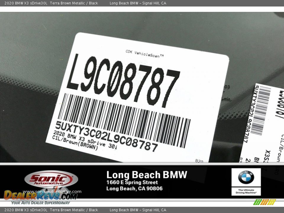 2020 BMW X3 sDrive30i Terra Brown Metallic / Black Photo #11
