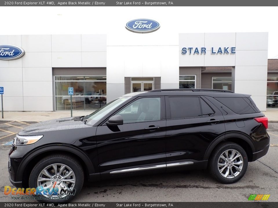 2020 Ford Explorer XLT 4WD Agate Black Metallic / Ebony Photo #1