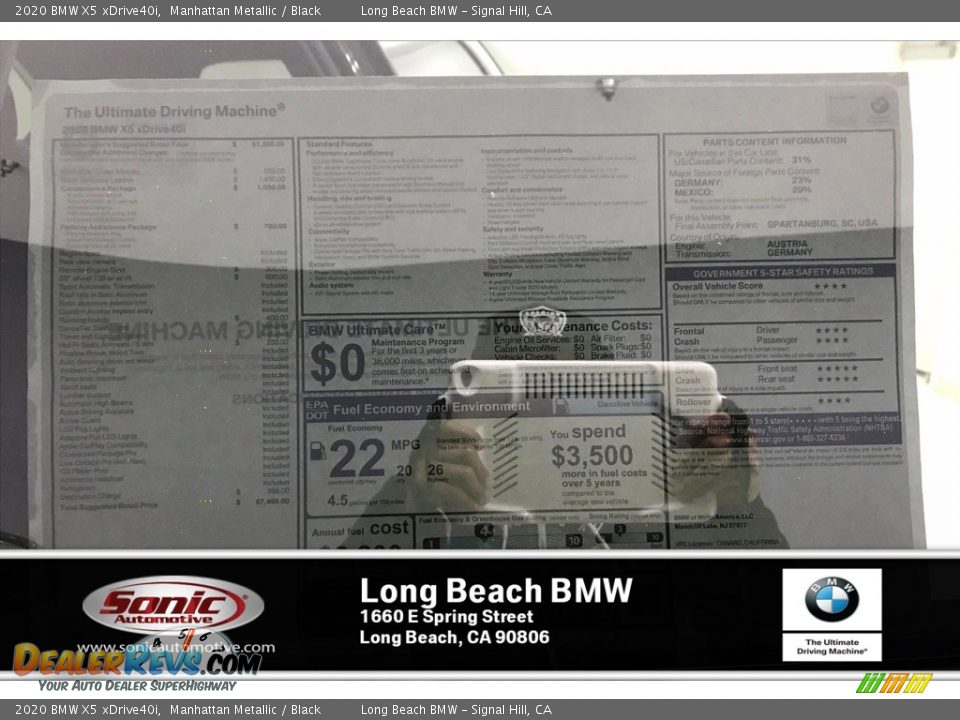 2020 BMW X5 xDrive40i Manhattan Metallic / Black Photo #10