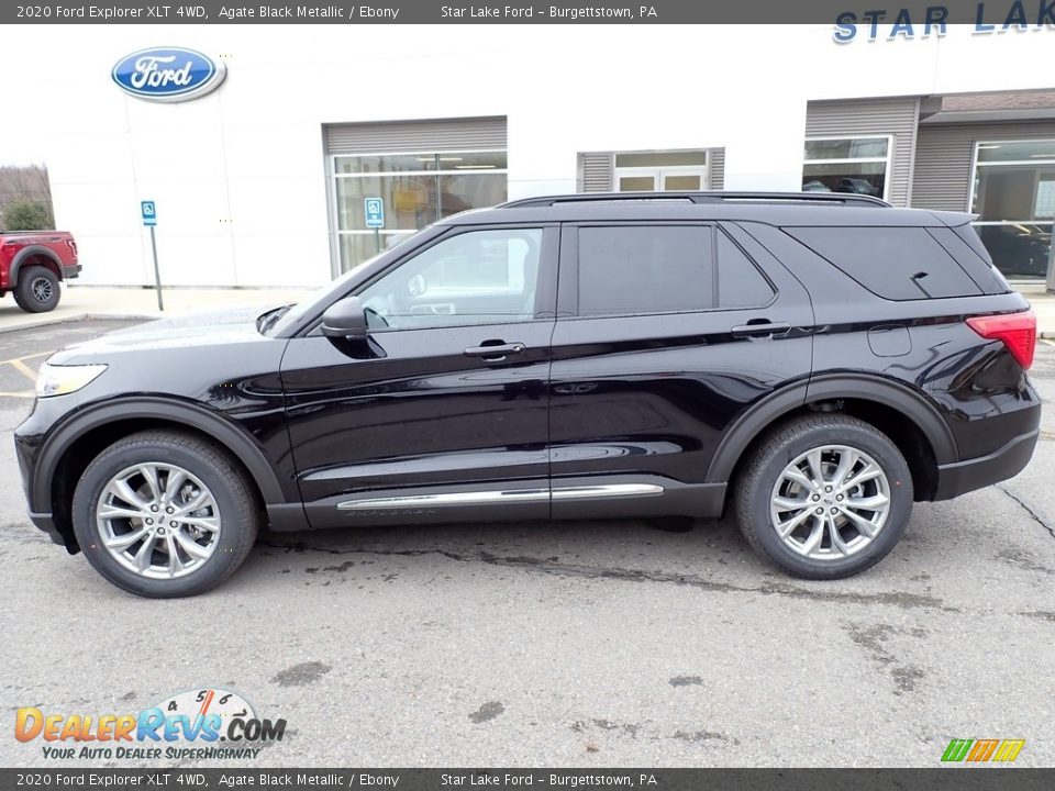 2020 Ford Explorer XLT 4WD Agate Black Metallic / Ebony Photo #2