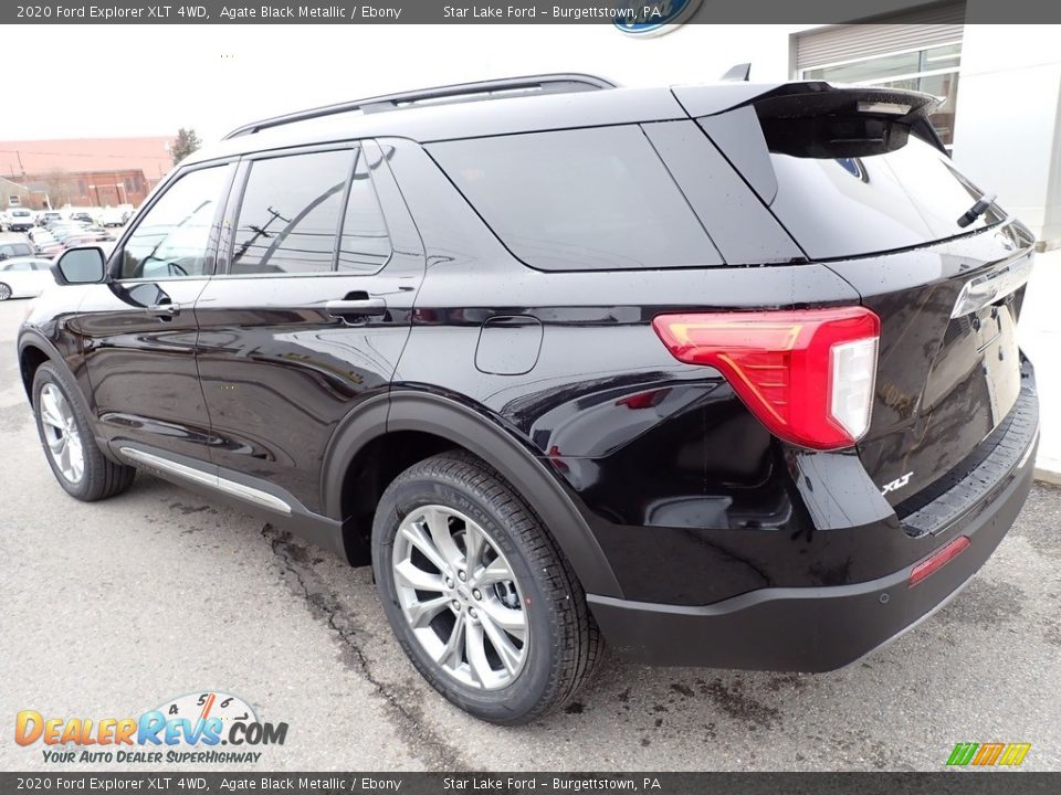 2020 Ford Explorer XLT 4WD Agate Black Metallic / Ebony Photo #3