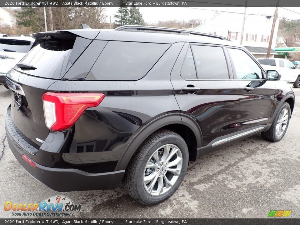 2020 Ford Explorer XLT 4WD Agate Black Metallic / Ebony Photo #6