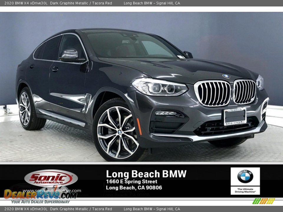 2020 BMW X4 xDrive30i Dark Graphite Metallic / Tacora Red Photo #1