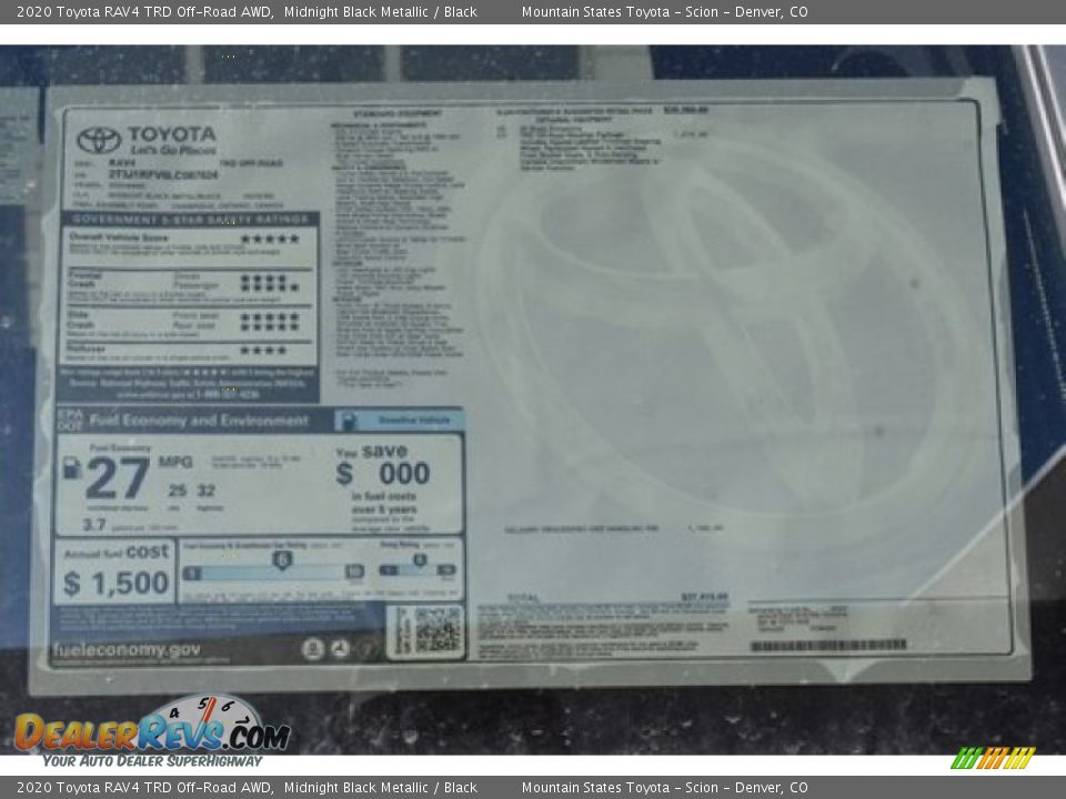 2020 Toyota RAV4 TRD Off-Road AWD Midnight Black Metallic / Black Photo #11