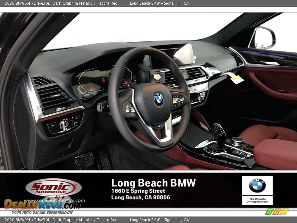 2020 BMW X4 xDrive30i Dark Graphite Metallic / Tacora Red Photo #4