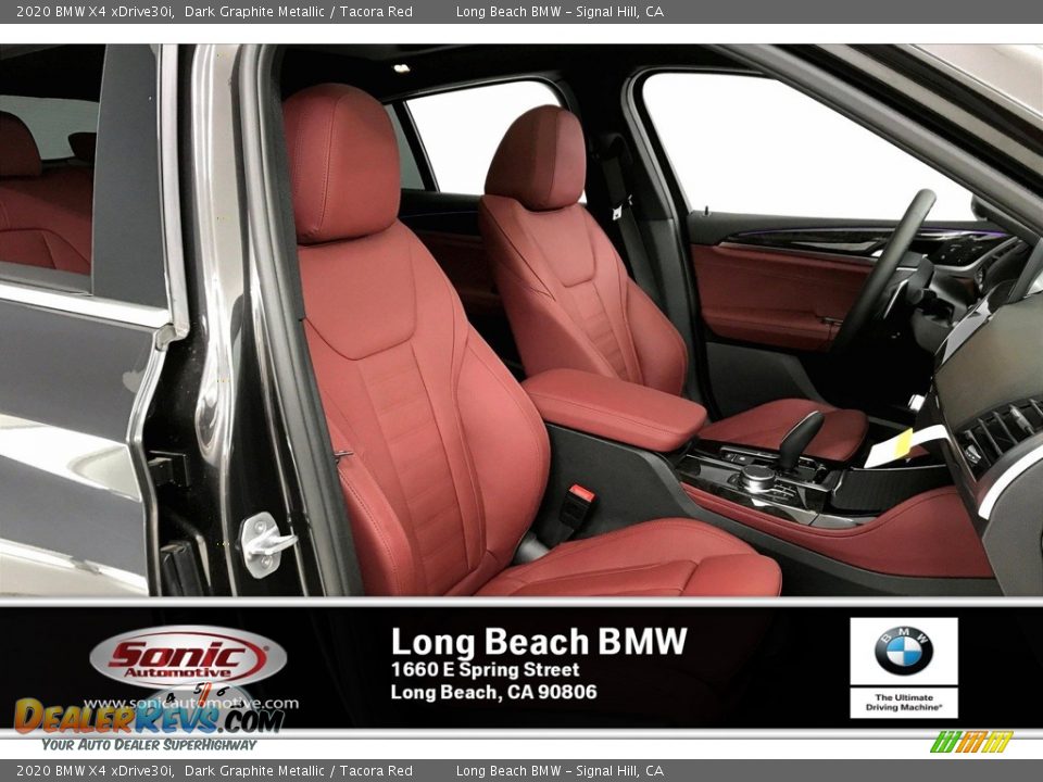 2020 BMW X4 xDrive30i Dark Graphite Metallic / Tacora Red Photo #7