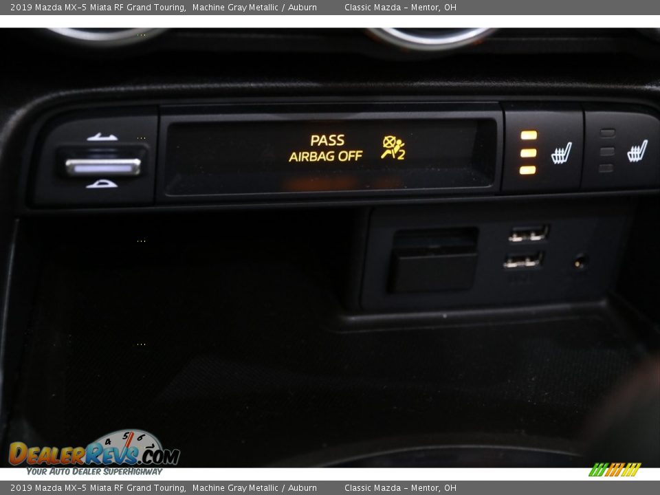 2019 Mazda MX-5 Miata RF Grand Touring Machine Gray Metallic / Auburn Photo #16