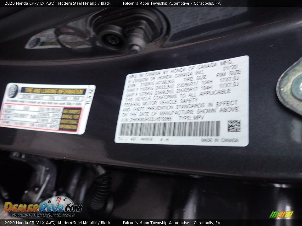 2020 Honda CR-V LX AWD Modern Steel Metallic / Black Photo #12