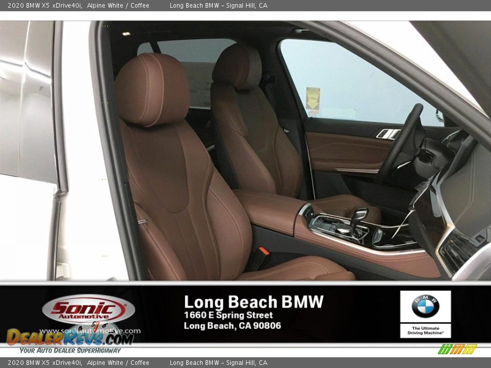 2020 BMW X5 xDrive40i Alpine White / Coffee Photo #7