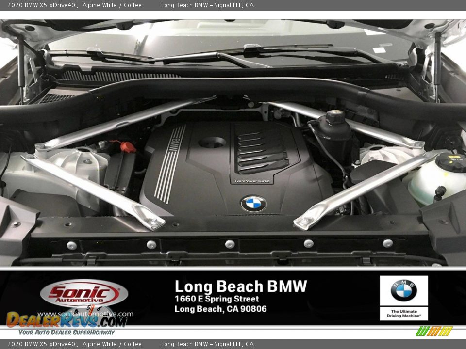 2020 BMW X5 xDrive40i Alpine White / Coffee Photo #8