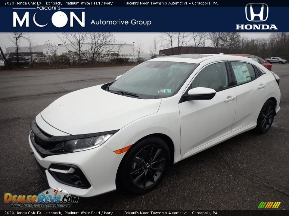 2020 Honda Civic EX Hatchback Platinum White Pearl / Ivory Photo #1