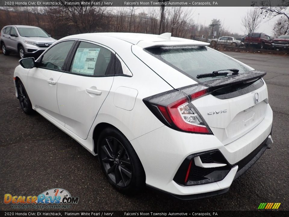 2020 Honda Civic EX Hatchback Platinum White Pearl / Ivory Photo #2
