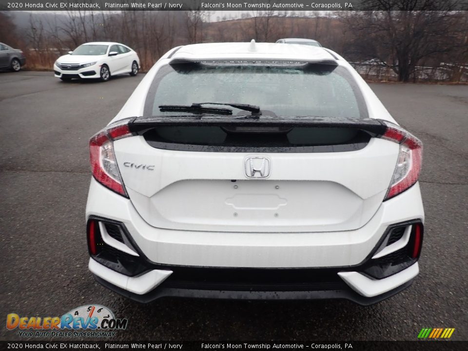 2020 Honda Civic EX Hatchback Platinum White Pearl / Ivory Photo #3