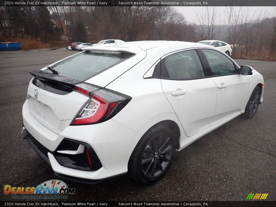 2020 Honda Civic EX Hatchback Platinum White Pearl / Ivory Photo #4