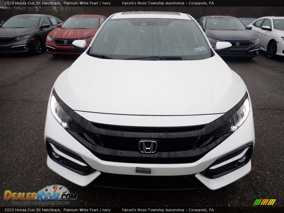 2020 Honda Civic EX Hatchback Platinum White Pearl / Ivory Photo #6