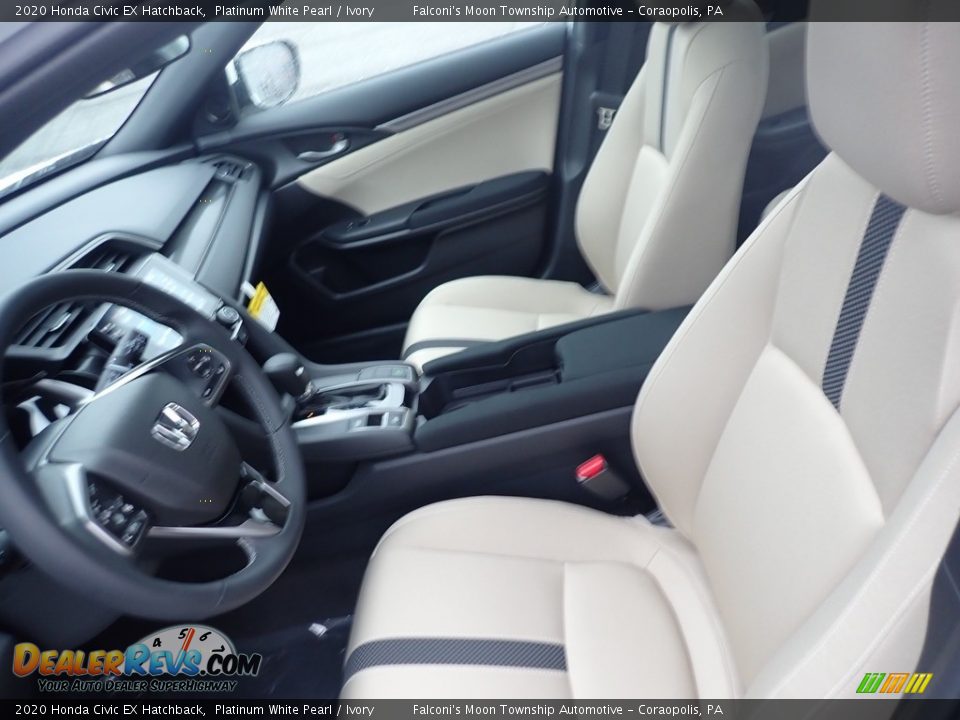 2020 Honda Civic EX Hatchback Platinum White Pearl / Ivory Photo #8