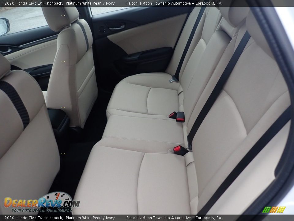 2020 Honda Civic EX Hatchback Platinum White Pearl / Ivory Photo #9