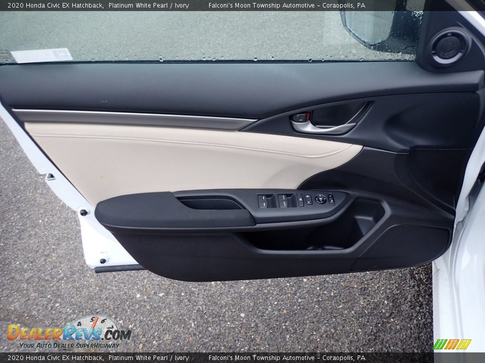 2020 Honda Civic EX Hatchback Platinum White Pearl / Ivory Photo #11